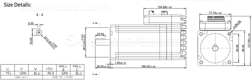 NEMA 34 60mm 72V 660W Integrated AC Servo Motor JMC iHSV86-30-66-72 2.03N.m 3000RPM 13.1A